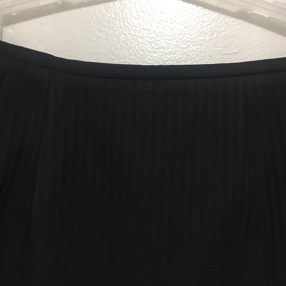 Vintage High Waisted Black Striped Skirt - Picture 4 of 7
